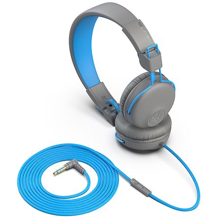 [CES37] Casque d'écoute avec microphone pour enfant, Bleu/gris ou Mauve/gris