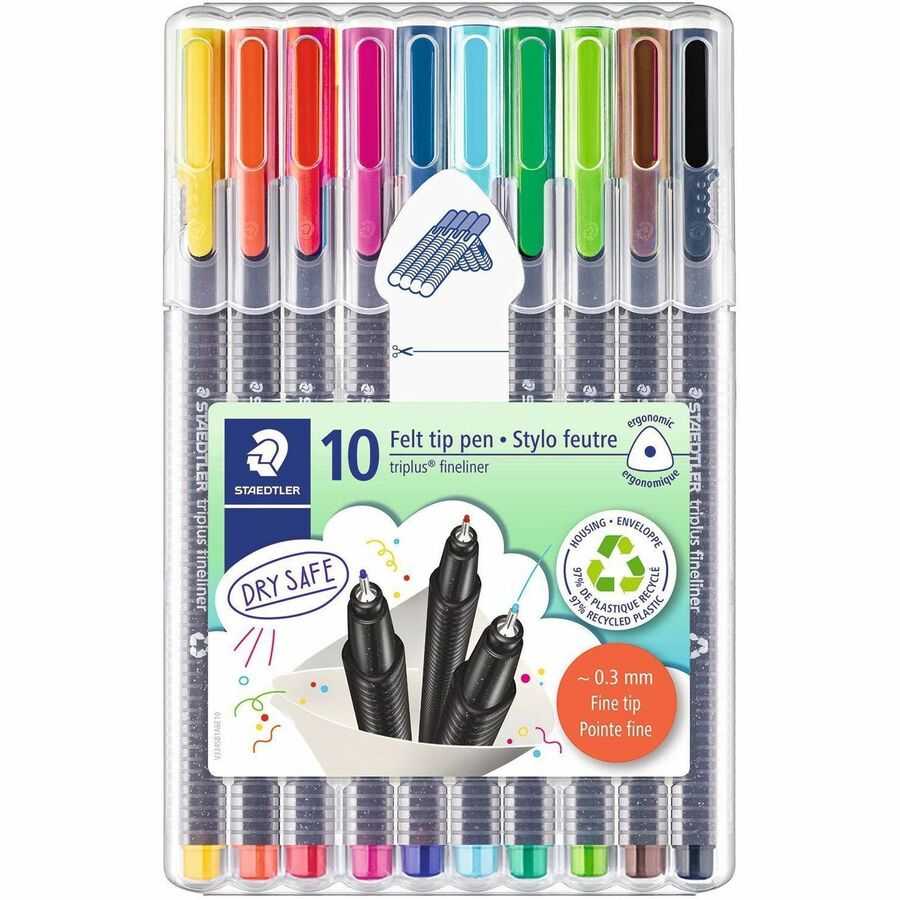 [705202] Staedtler Triplus Fineliner Markers (Box of 10)