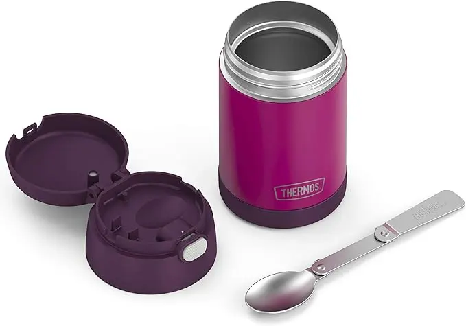 [Y836778] Thermos Stainless Steel FUNtainer® Food Jar with Folding Spoon, 470 ml, Pink