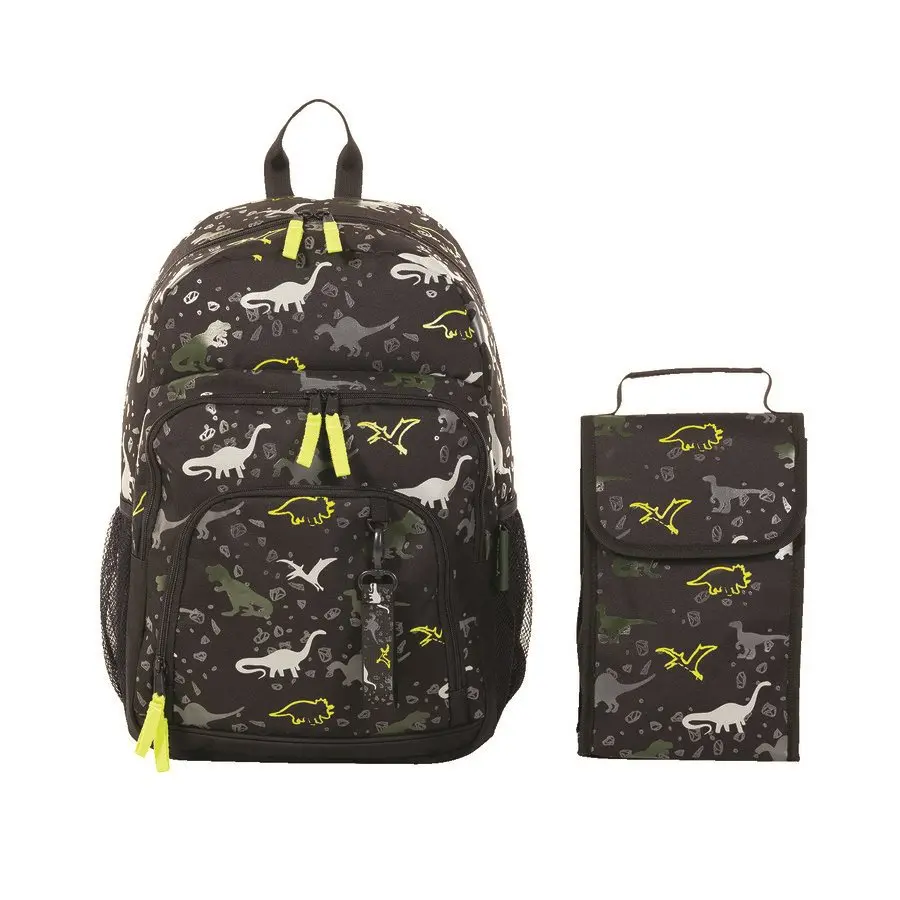 [Y836815] Backpack and Lunch Box Set, Dino 