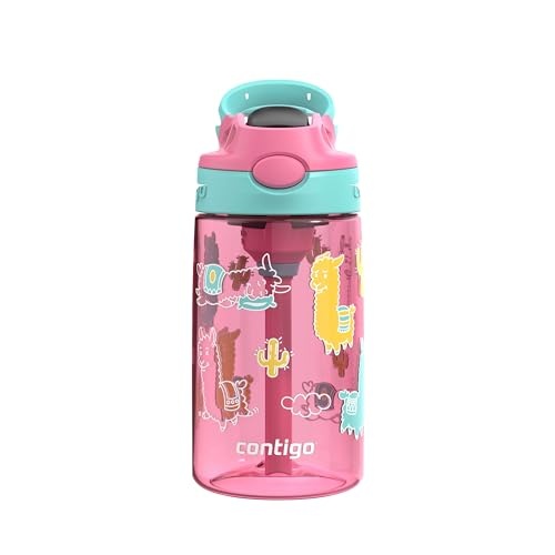 [Y836579] Bouteille d'eau Contigo Kids Aubrey en paille, Lama de jade azalée