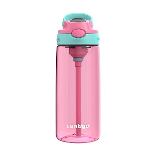 Contigo Kids Aubrey Straw Water Bottle, Azalea jade vine
