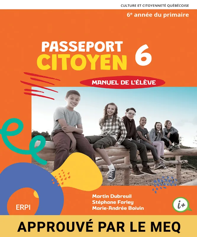 [LV326225] Passeport citoyen - 6e année, Manuel de l'élève, versions imprimée et numérique (ISBN: 9782766158096)