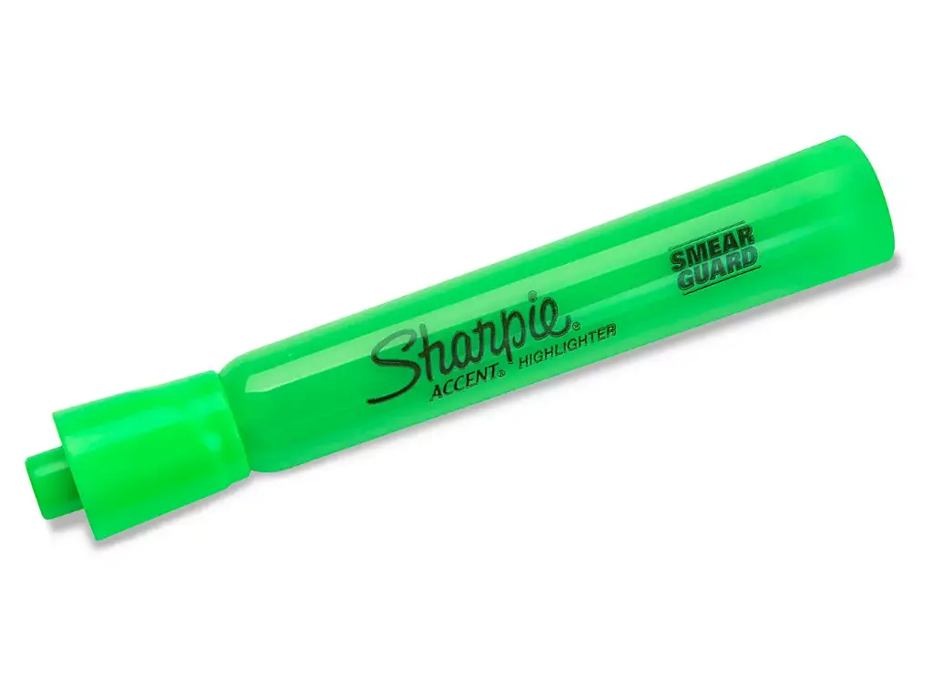 Sharpie Highlighter, Chisel, Green
