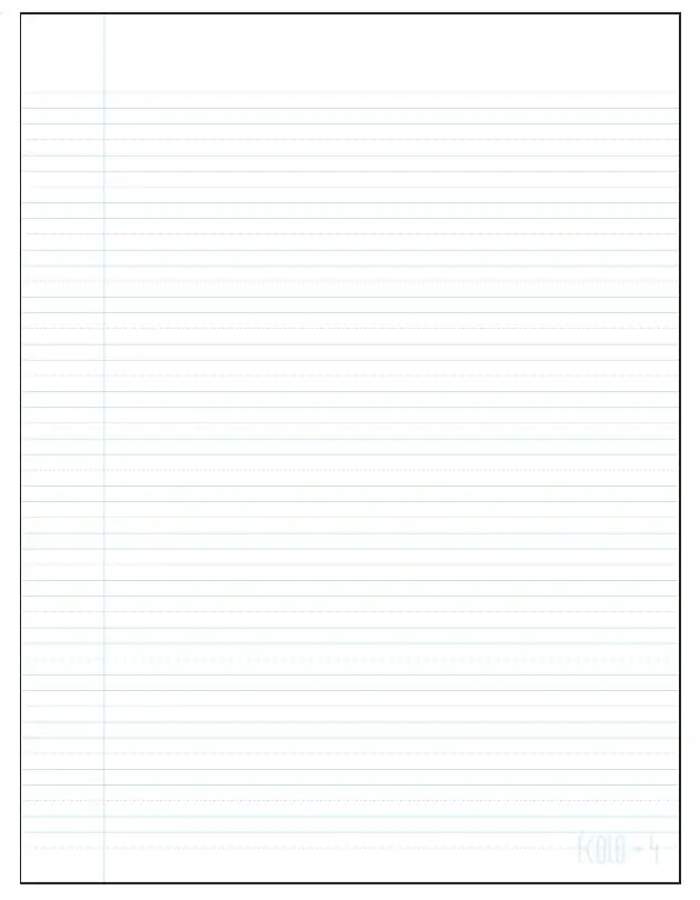 [T4] Grande tablette interlignée-pointillée Écolo no. T4, 50 feuilles