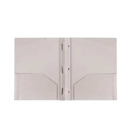 Execo Duo-tang in biodegradable plastic, with ties and pockets, Grey