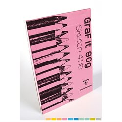 [C96621] Bloc agrafé Graf It 90g, 14,8 x 21 cm, 80 feuilles blanches