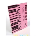 Bloc agrafé Graf It 90g, 14,8 x 21 cm, 80 feuilles blanches
