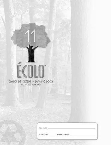 [EC11] Large Ecolo drawing book #11, perforated, 40 pages