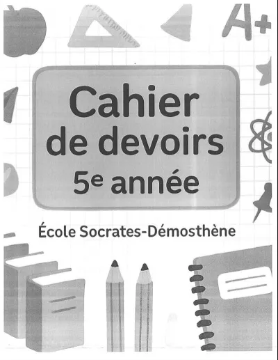Cahier de devoirs de français - Cahier maison Campus Démosthène