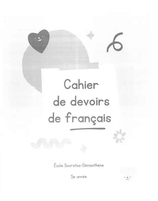 Cahier de devoirs de français - Cahier maison Campus Démosthène
