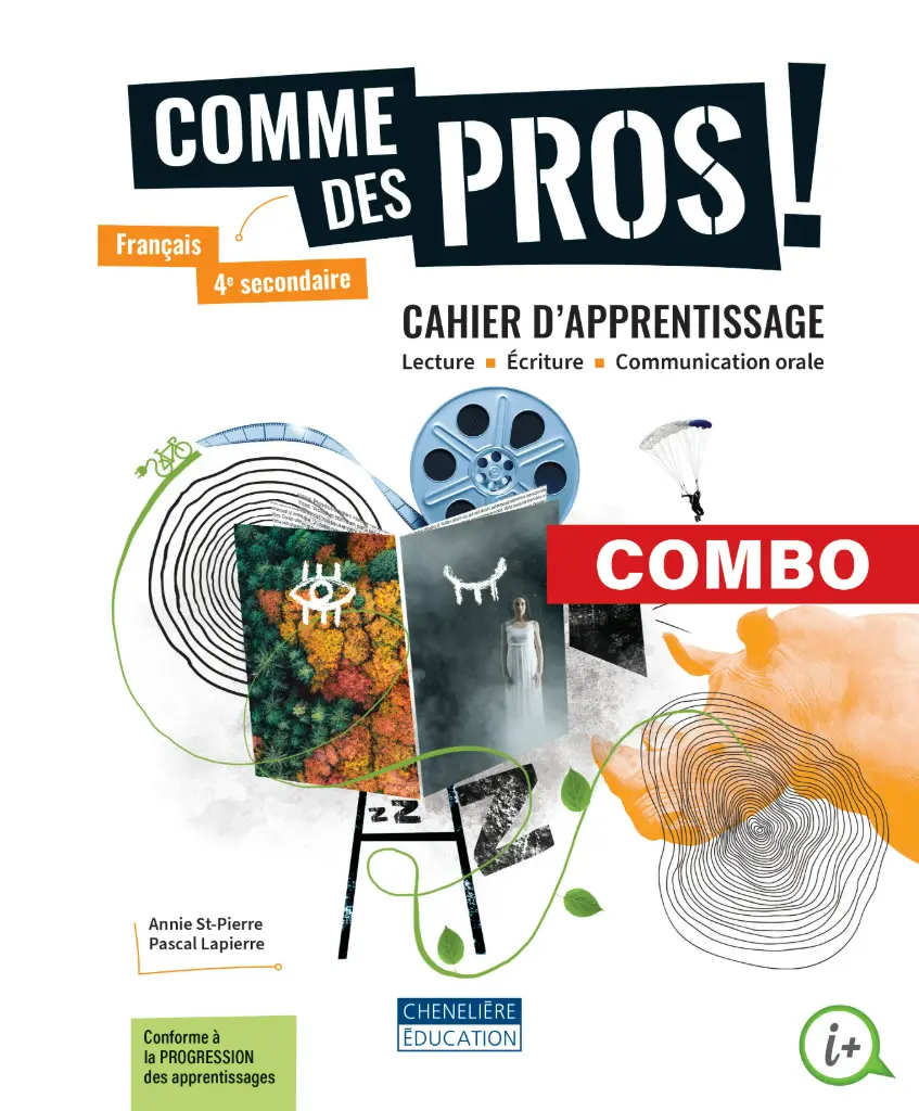 Comme des pros!, 4e secondaire - COMBO - Cahier d'apprentissage et magazine en versions imprimée ET numérique (ISBN: 9998202310052)