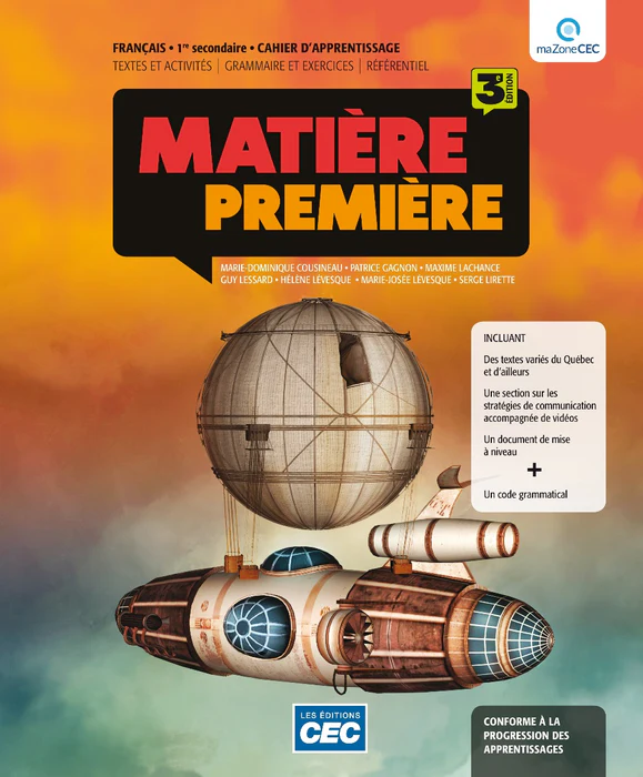 [9782761799751] Matière première, 1re sec. Cahier d'apprentissage + code grammaticale + exercices interactifs (9782761799751)