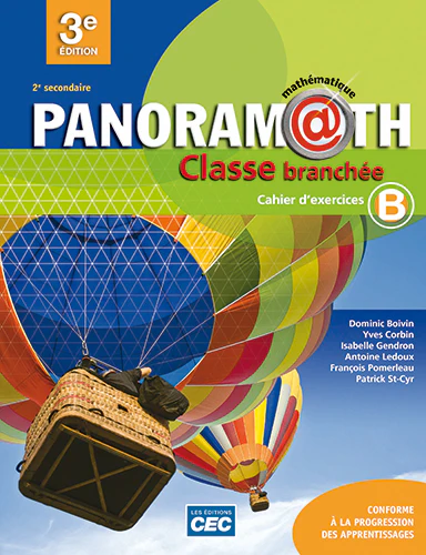 [9782761791731] Panoram@th, 2e secondaire, Cahier d'exercises B + Fascicule de situations de problèmes + Web 1 an (9782761791731)