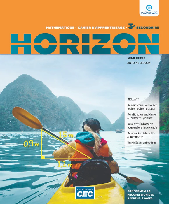 [9782766206360] Horizon 3e sec., Cahier d'apprentissage + exercices interactifs + Web 1 an (9782766206360)