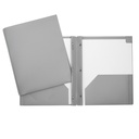 Hard Plastic Duo-tang with Fasteners and Pockets