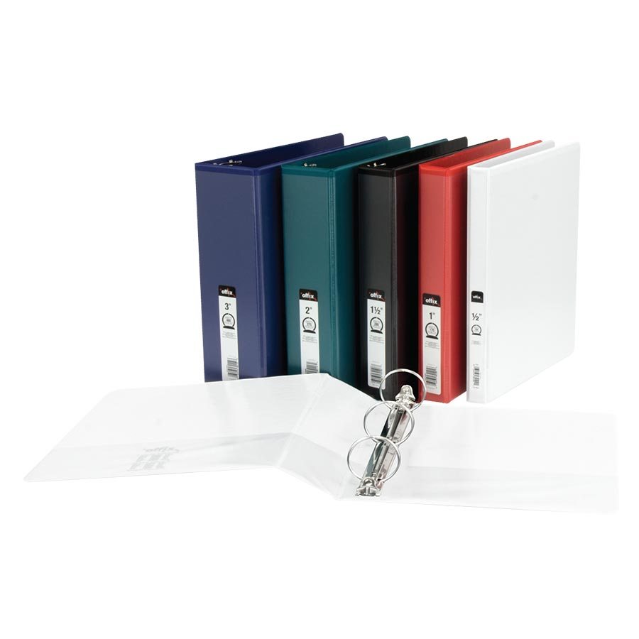 [345934] Binder witn inside and outside sleeves, 1.58 cm (0.5") (Black)