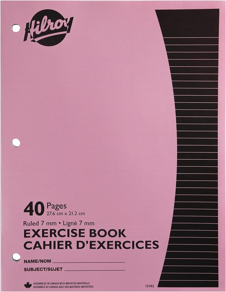 [01093R] Cahier Canada, 40 pages (Rose)