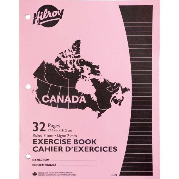 [CCANR] Canada Exercise Book, ruled 7 mm, 32 pages (Pink)