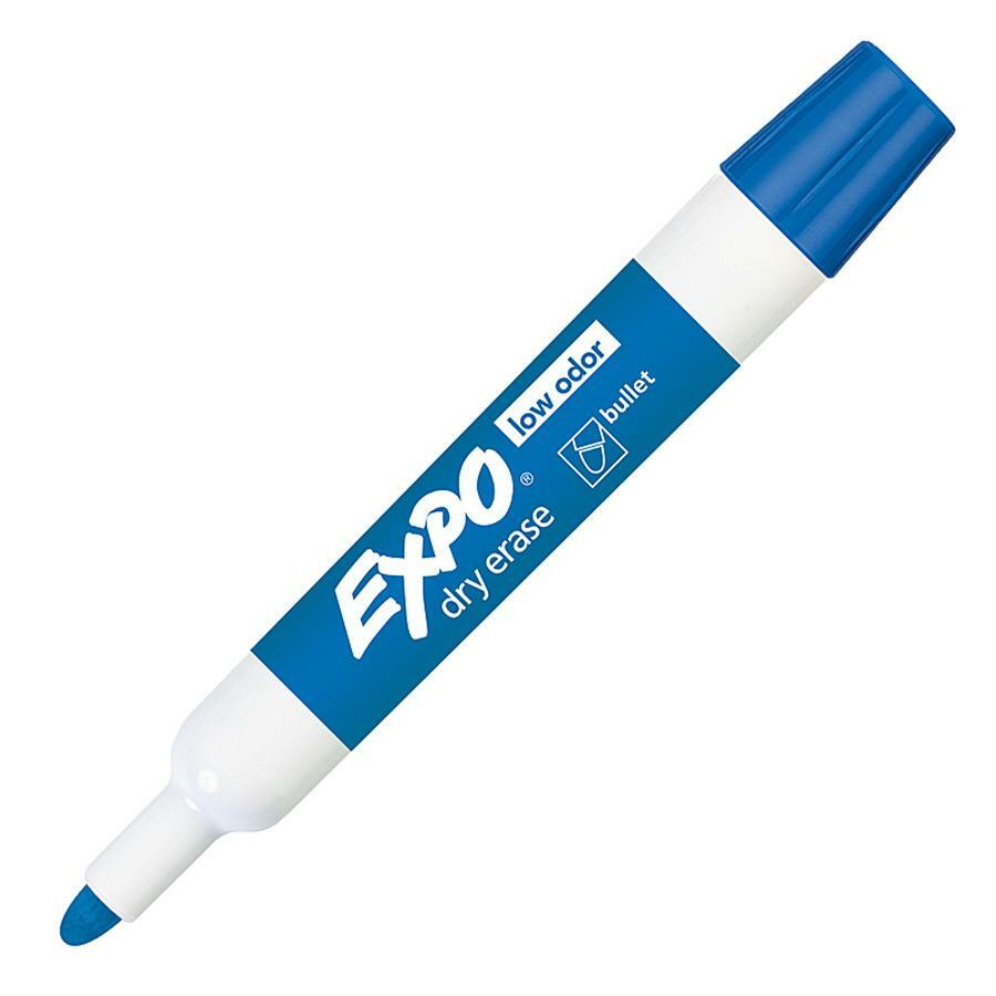 [431700] Expo Dry Erasable Marker, Bullet Point (Blue)