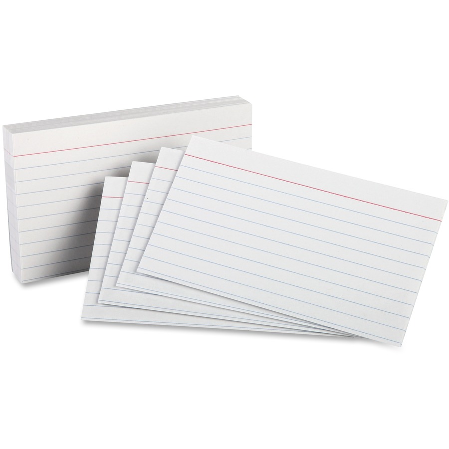 [646513] Fiches lignées, 3 × 5 pouces, Oxford (Pqt 100) (Blanc)