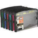 Expandable File Folder with separators and zipper closure, 7 pockets, Ass. col.