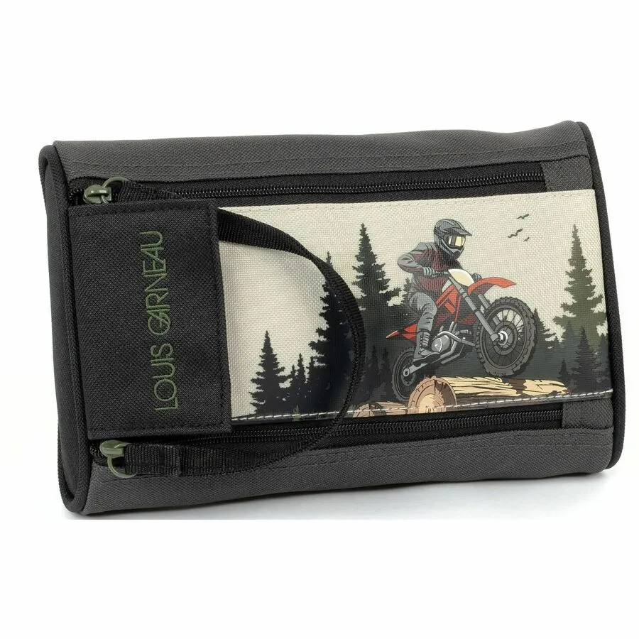 [845591] Louis Garneau 2-Zipper Pencil Case (children) (Moto)
