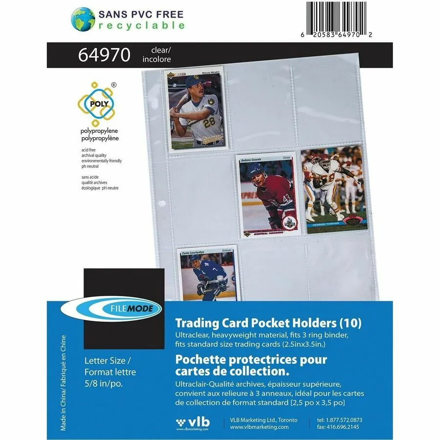 [835498] Pochettes protectrices pour cartes de collection (10)