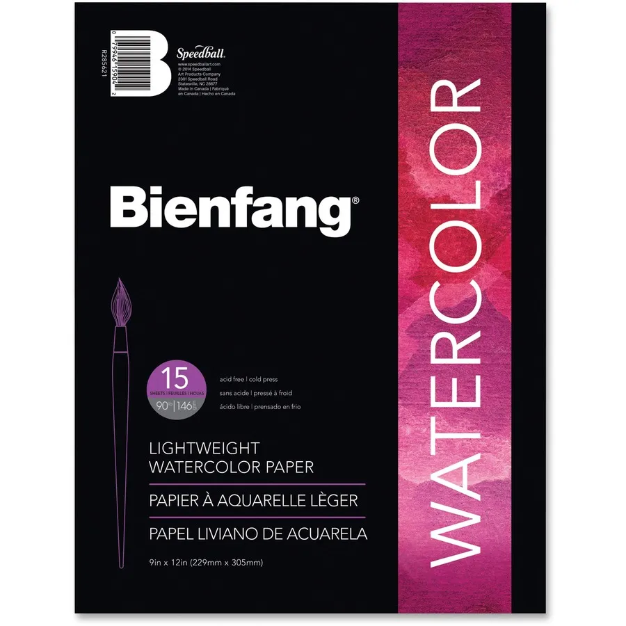 Bienfang - Papier aquarelle Aquademic, 9" x 12", 15 feuilles