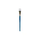 Short flat brush with white synthetic bristles #293- 3/4, 19.5 mm