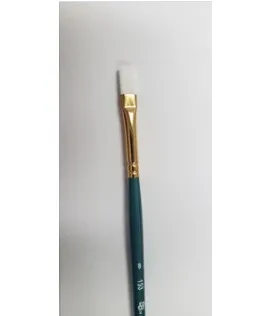 [1427947] Short flat brush with white synthetic bristles #193-04, 4.1 mm