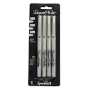 Speedball Elegant Writer Calligraphy Pen Set, Black, Assorted Nibs, 4 Pack