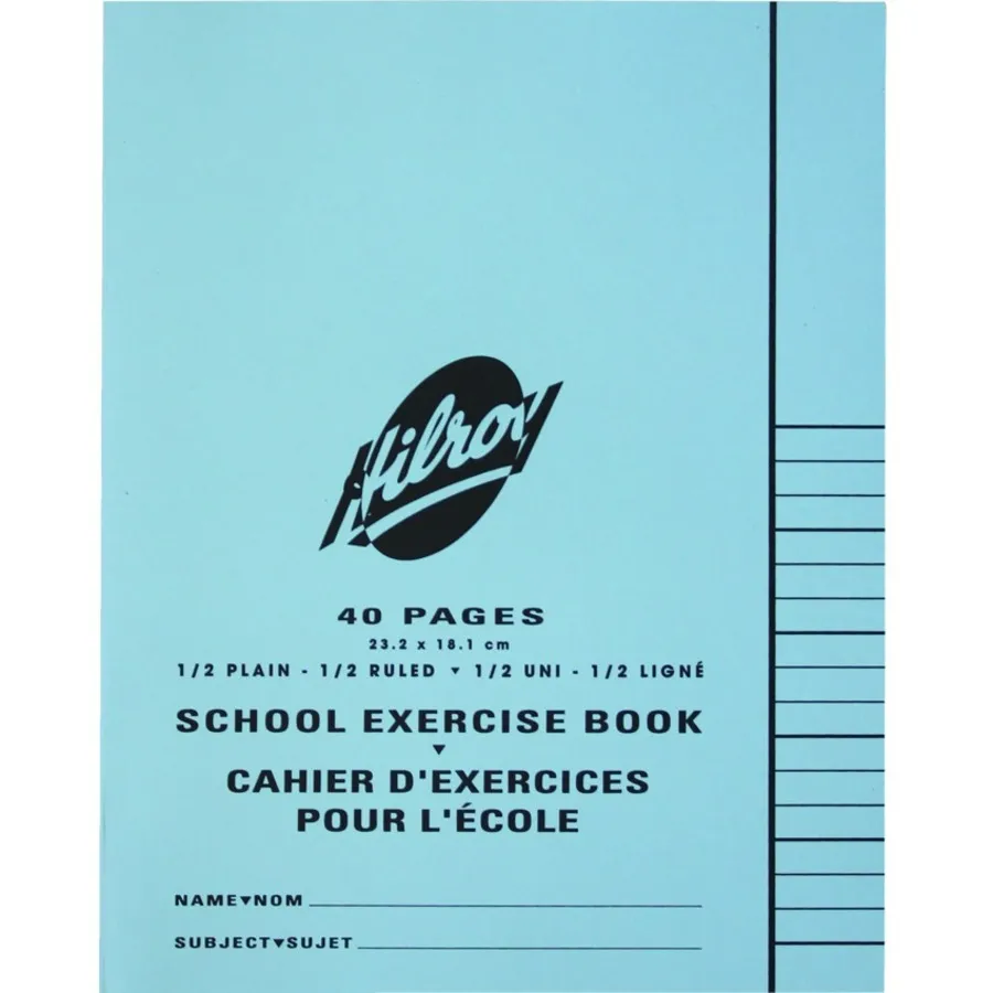 [225417] Cahier de projet Hilroy #11935, 1/2 uni - 1/2 ligné, 40 pages (coul. ass.)