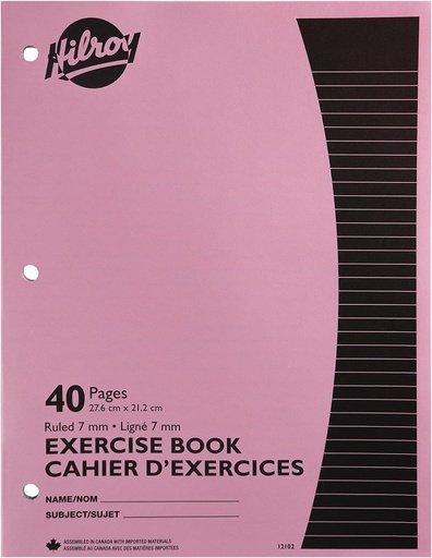 Canada Notebook, 40 pages, Pink