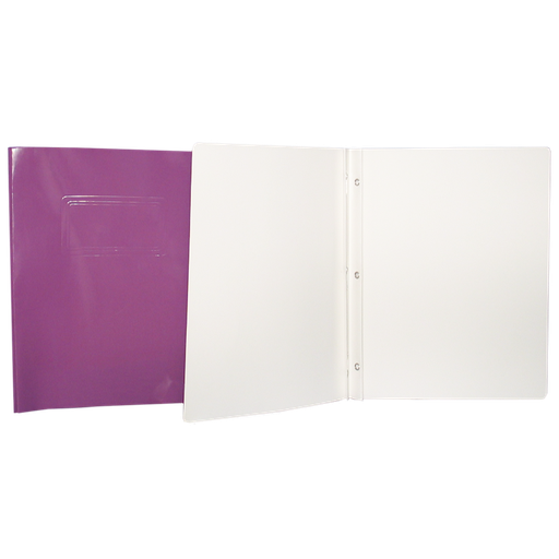 Duo-tang Carton Laminé, avec attaches, Mauve