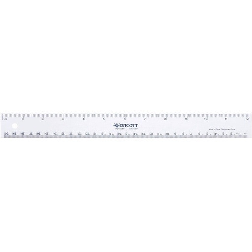 Clear Flexible Plastic Ruler (30 cm - 12 inches)