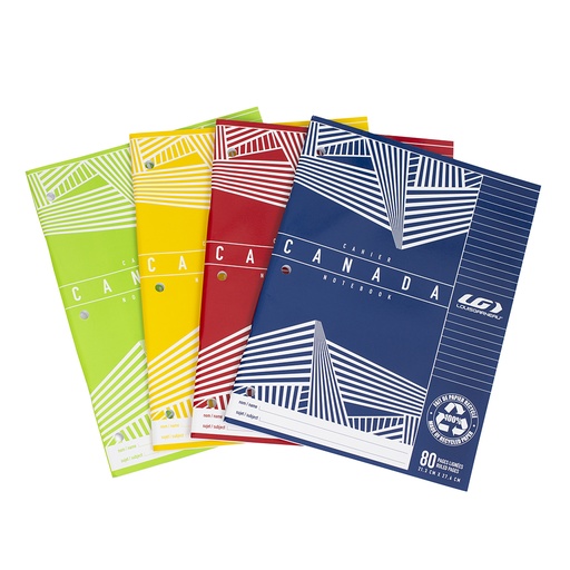 Cahier Louis Garneau, Ligné, 80 pages (#412380)
