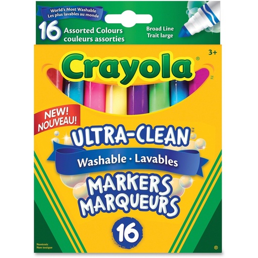 Washable Markers, Thick Tip (Box of 16)
