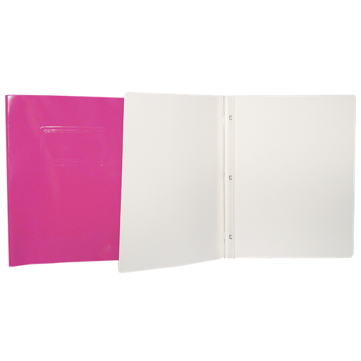 Duo-tang Carton Laminé, avec attaches, Rose