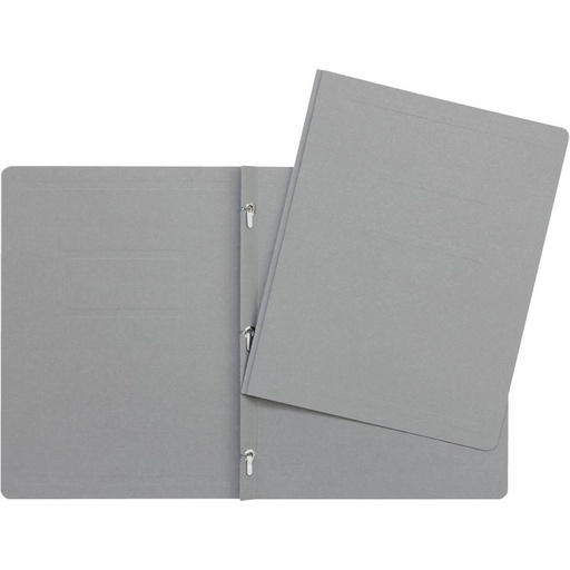 Cardboard Duo-tang with Fasteners, Grey