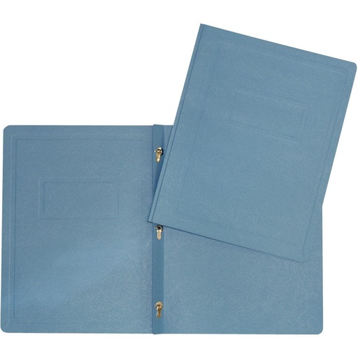 Cardboard Duo-tang with Fasteners, Light Blue