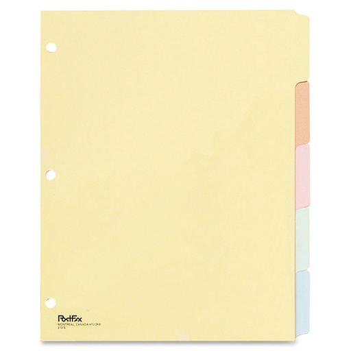 Write-On Dividers, Cardboard, Ass. Col. (Pack of 5)
