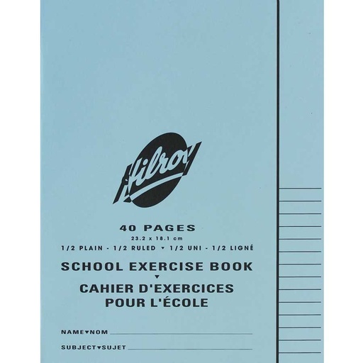 Hilroy Notebook, 1/2 Plain, 1/2 Ruled, 40 pages