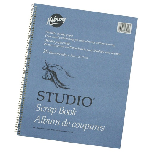 Album de coupures, 27.94 cm X 35.56 cm (11"X14"), 20 fls manille