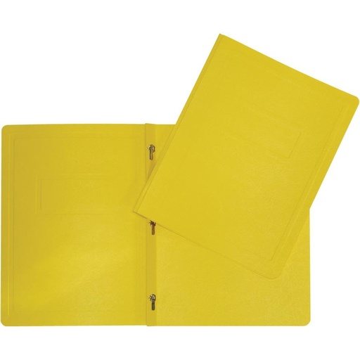 Cardboard Duo-tang with Fasteners, Yellow