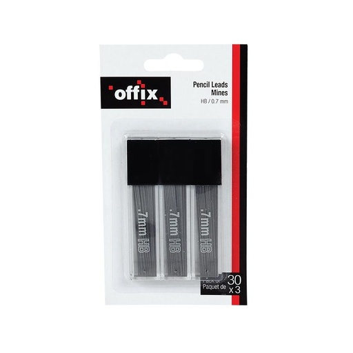 Mines HB Offix 0.7 mm (3 tubes de 30 mines)