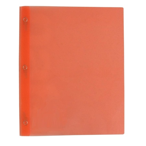 Soft Plastic Duo-tang with Fasteners, Orange