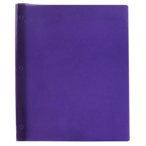 Soft Plastic Duo-tang with Fasteners, Purple