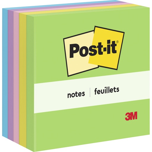 Post-It pad, 3" X 3", 5 colors, 5 pads of 100 sheets