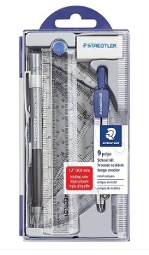 Ensemble de géométrie Hi-Tech Staedtler, 9 pièces